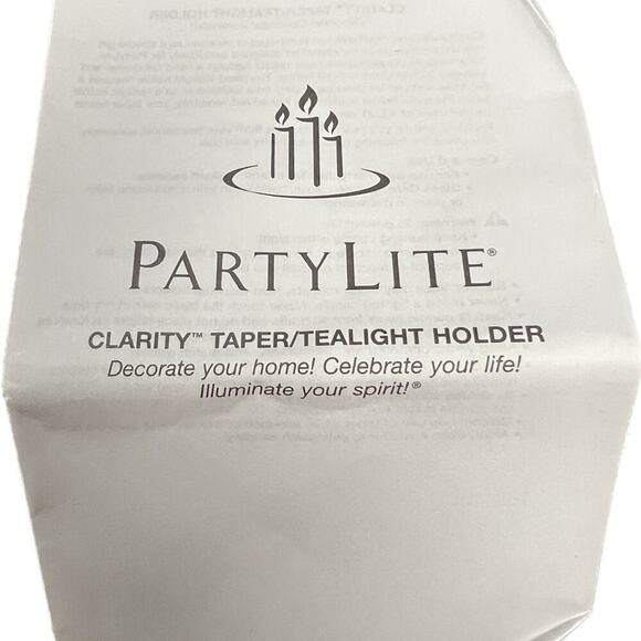 PARTYLITE “CLARITY” SET OF 3 TAPER/TEALIGHT HOLDERS NIB - Picture 2 of 13